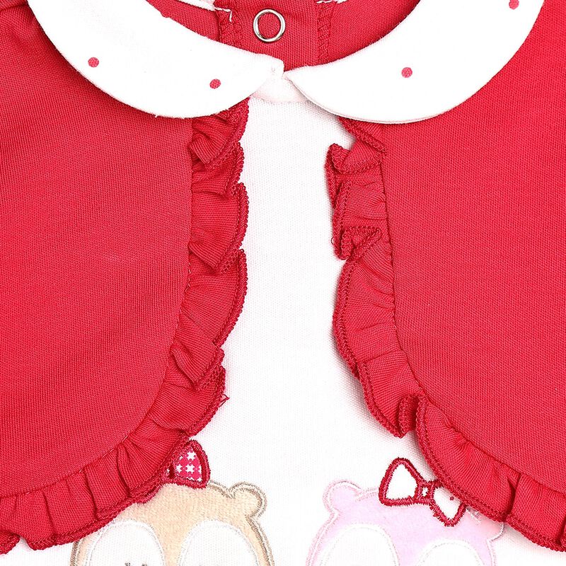Red Smock - Legging Set With Mock Jacket (2Pc) image number null